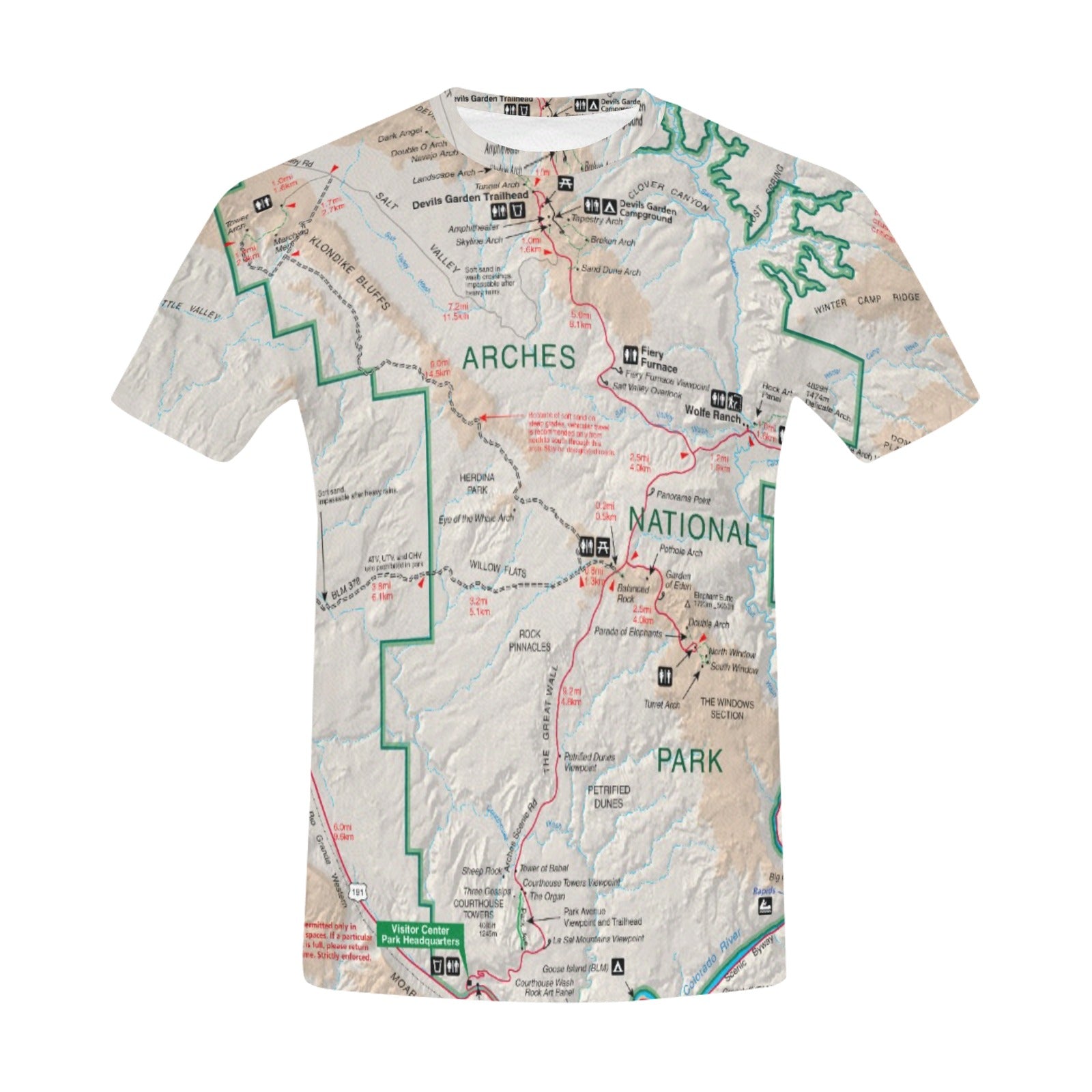 Arches National Park Men's All Over Print T-shirt
