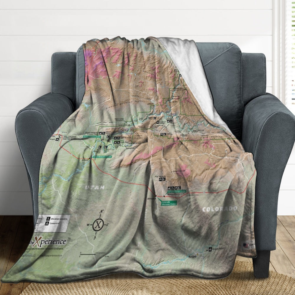 Dinosaur National Monument Super Soft Flannel Blanket