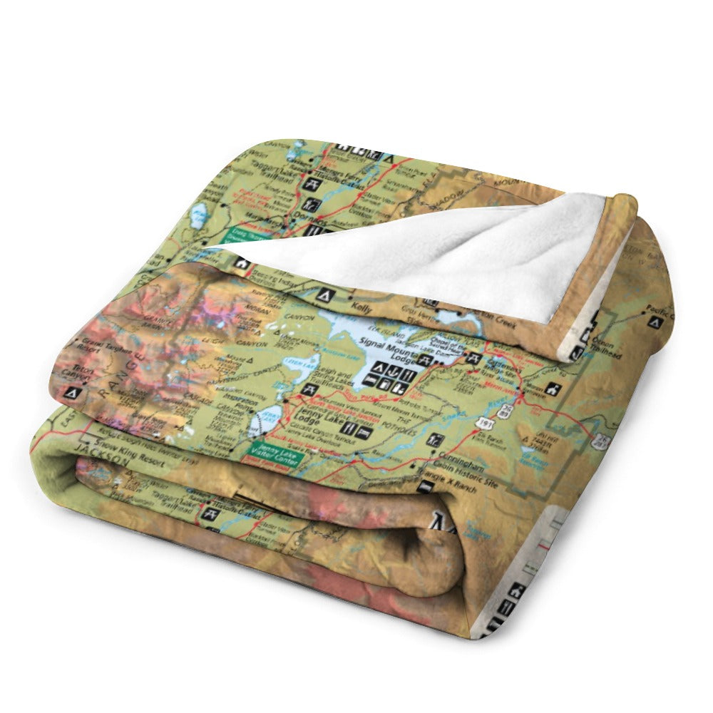 Grand Teton National Park Super Soft Flannel Blanket