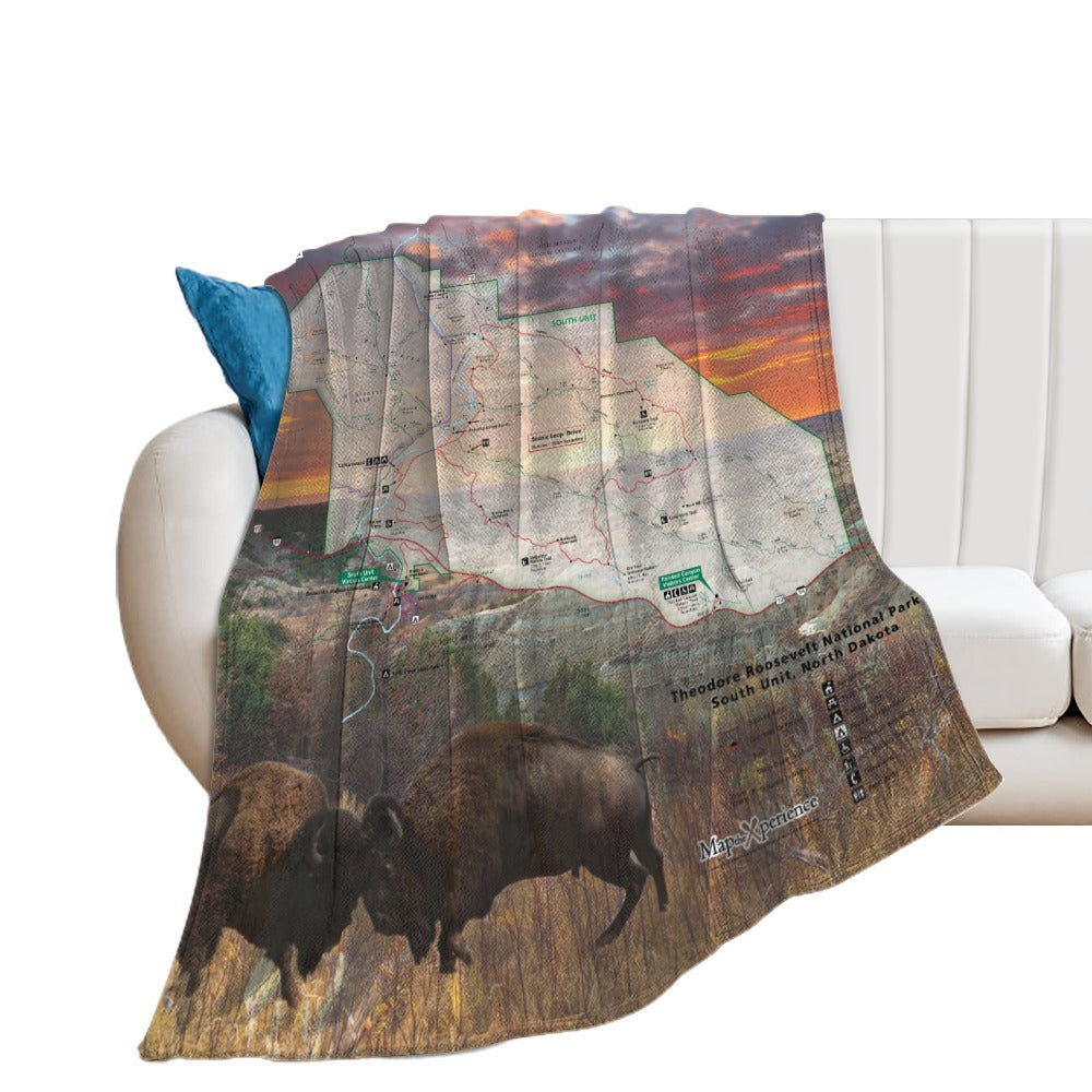 Theodore Roosevelt National Park South Super Soft Flannel Blanket