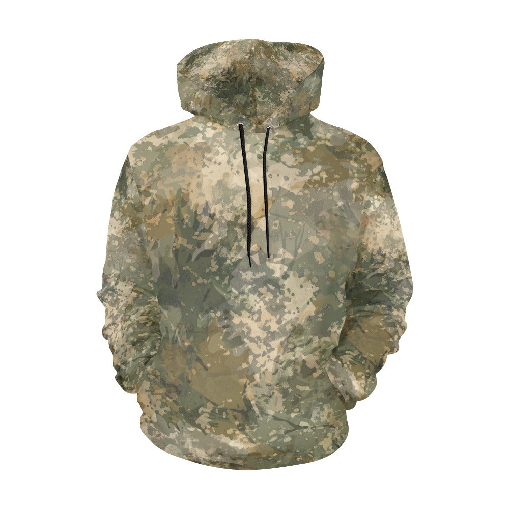 Tan Flauge Men's All Over Print Hoodie