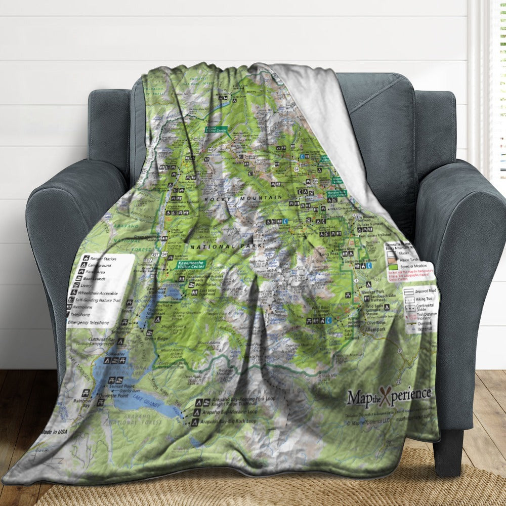 Rocky Mountain National Park Super Soft Flannel Blanket