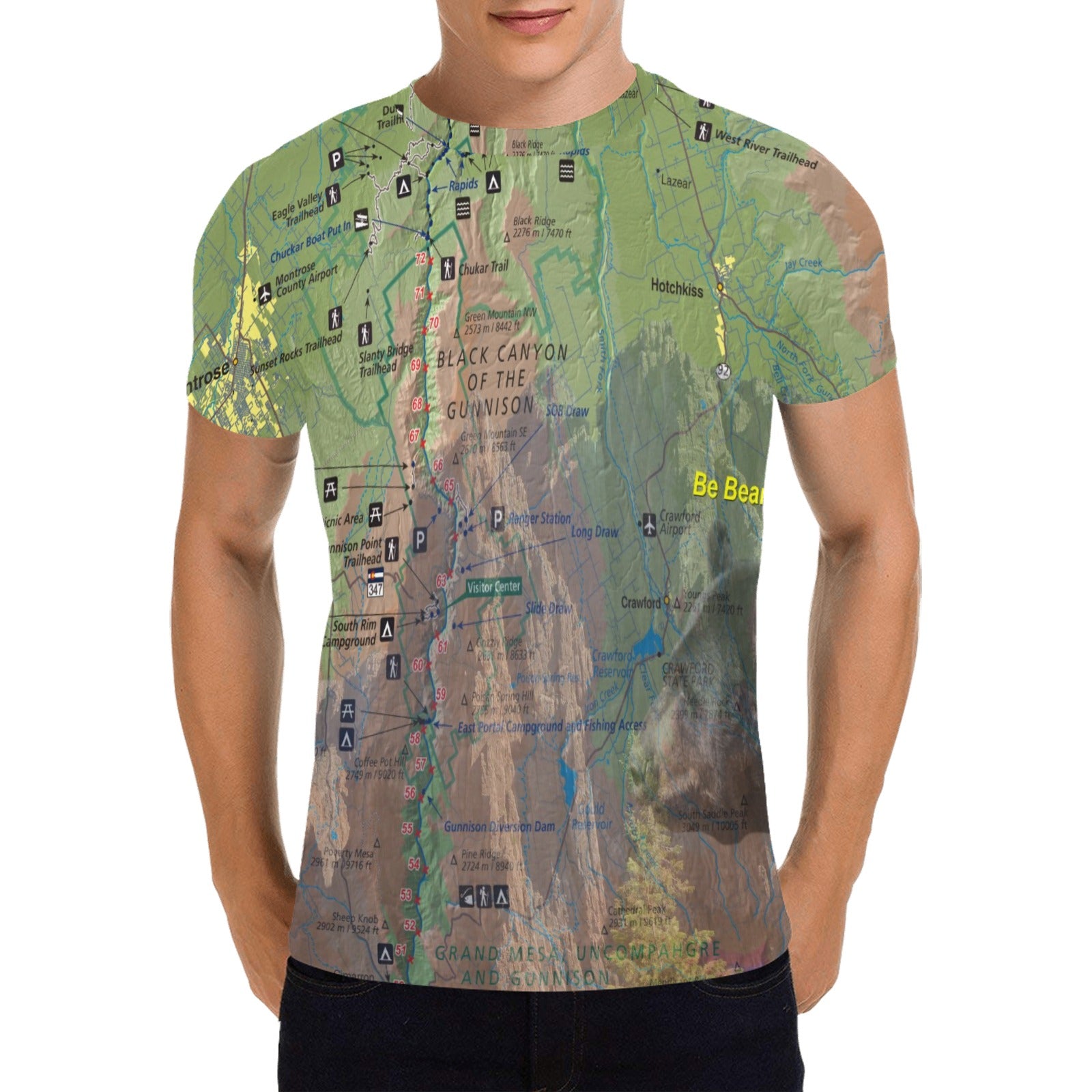 Black Canyon National Park Men's All Over Print T-shirt