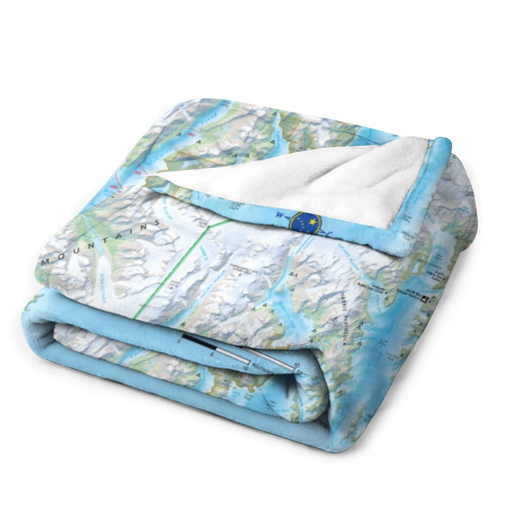Kenai Fjords National Park Super Soft Flannel Blanket