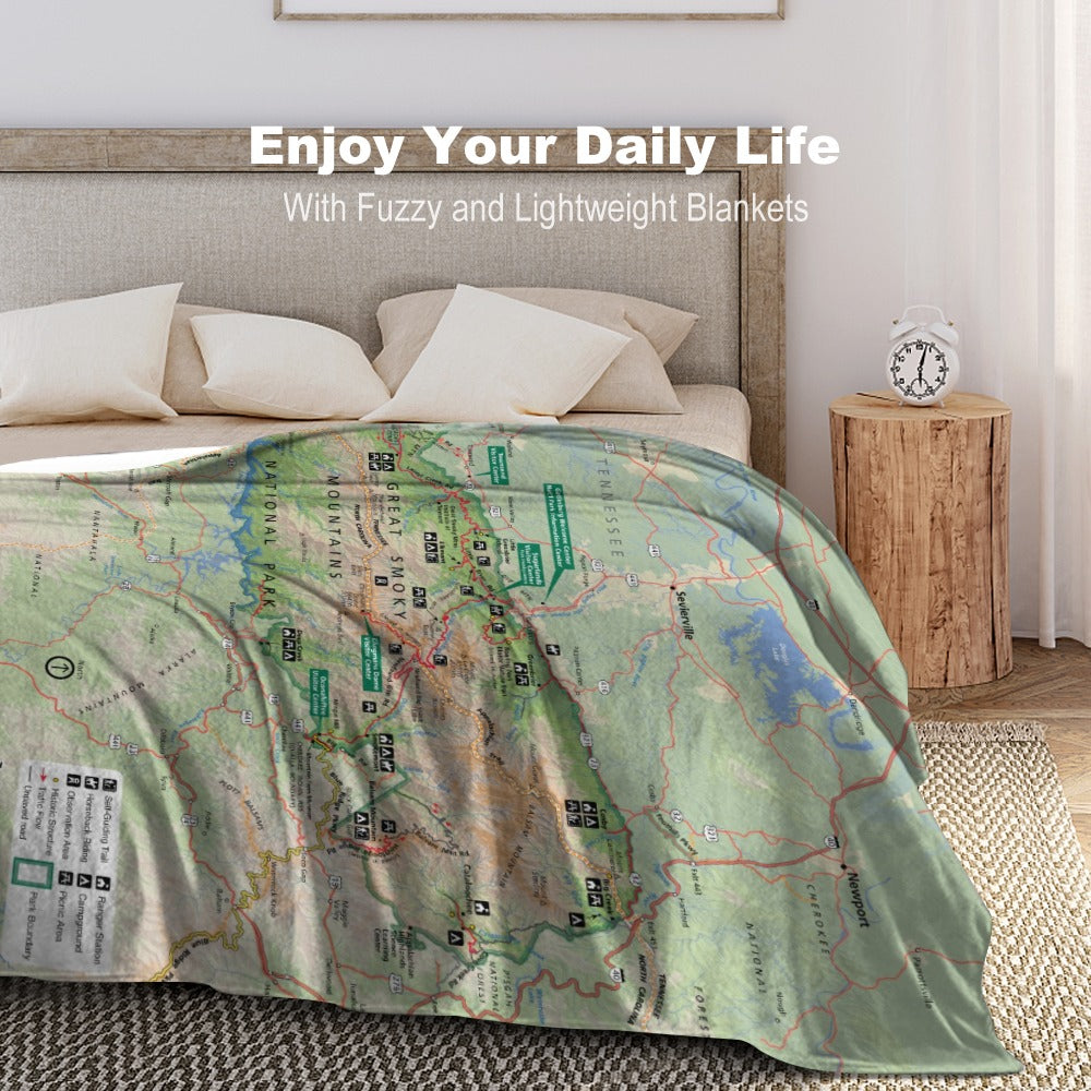 Great Smoky Mountains National Park Super Soft Flannel Blanket