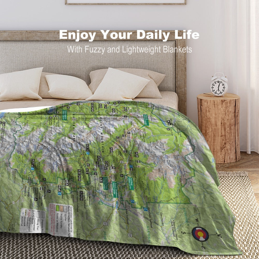 Rocky Mountain National Park Super Soft Flannel Blanket