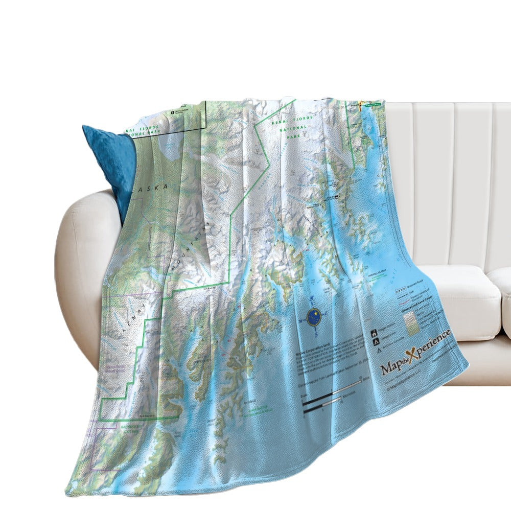 Kenai Fjords National Park Super Soft Flannel Blanket