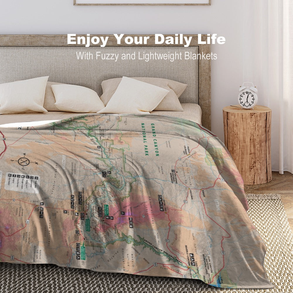 Grand Canyon National Park Super Soft Flannel Blanket