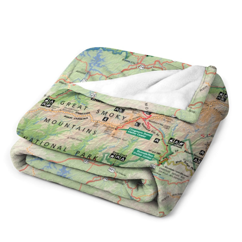 Great Smoky Mountains National Park Super Soft Flannel Blanket