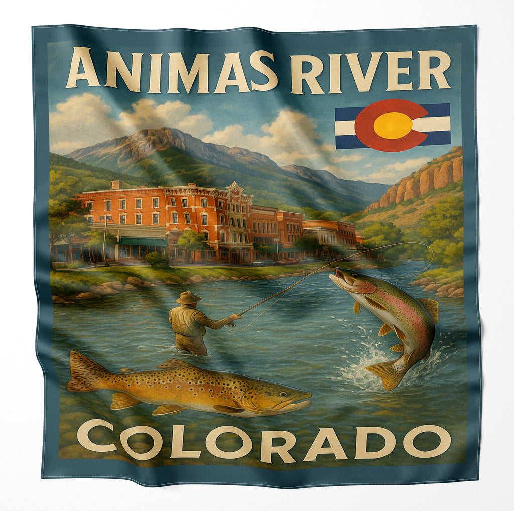 Animas River Colorado Microfiber Cloth Bandana