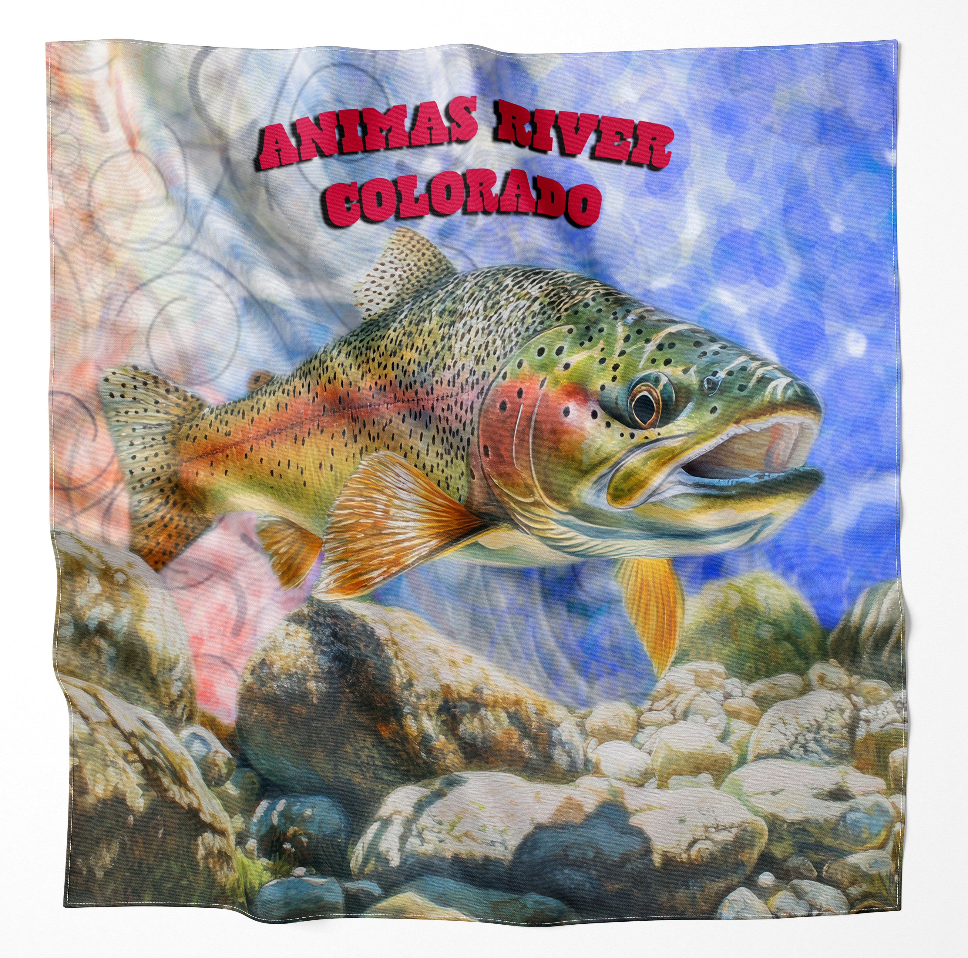 Animas River Colorado Microfiber Map Bandana