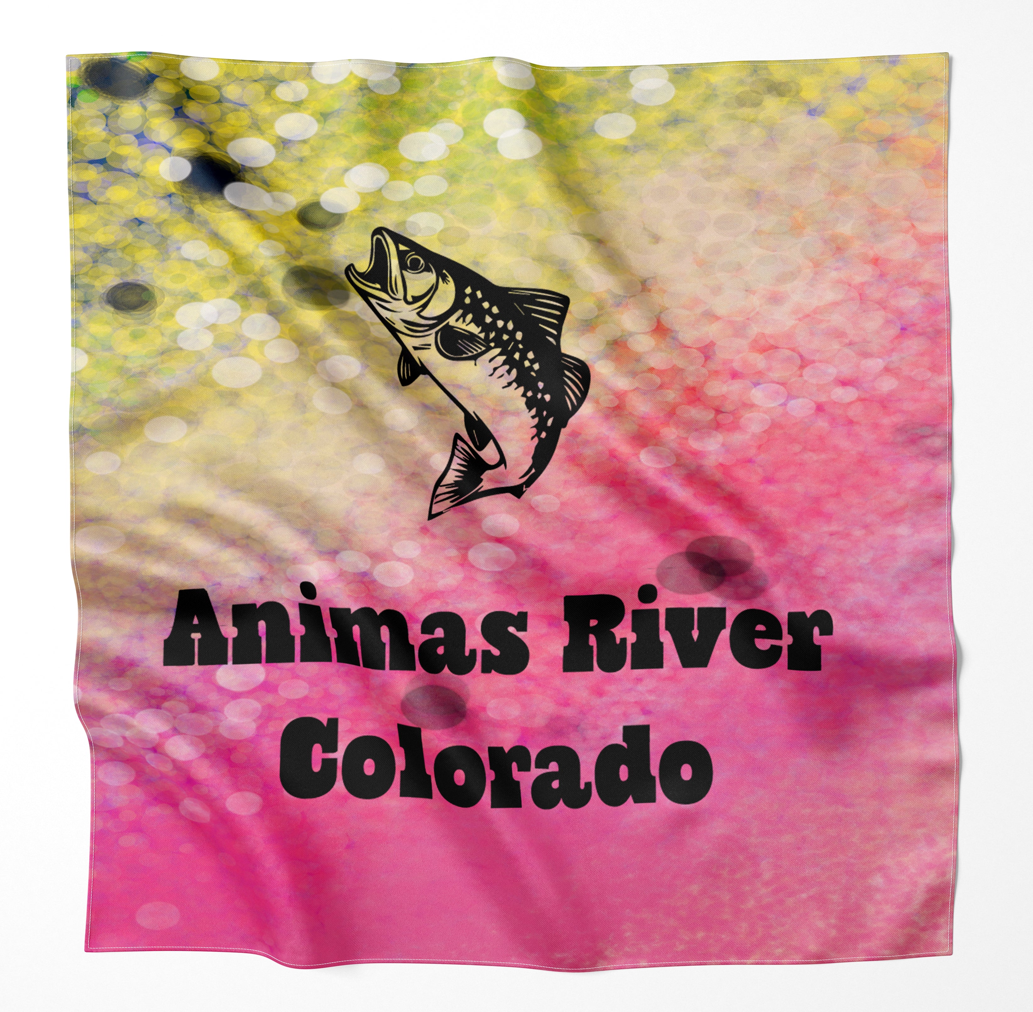 Animas River, Colorado Microfiber Map Bandana