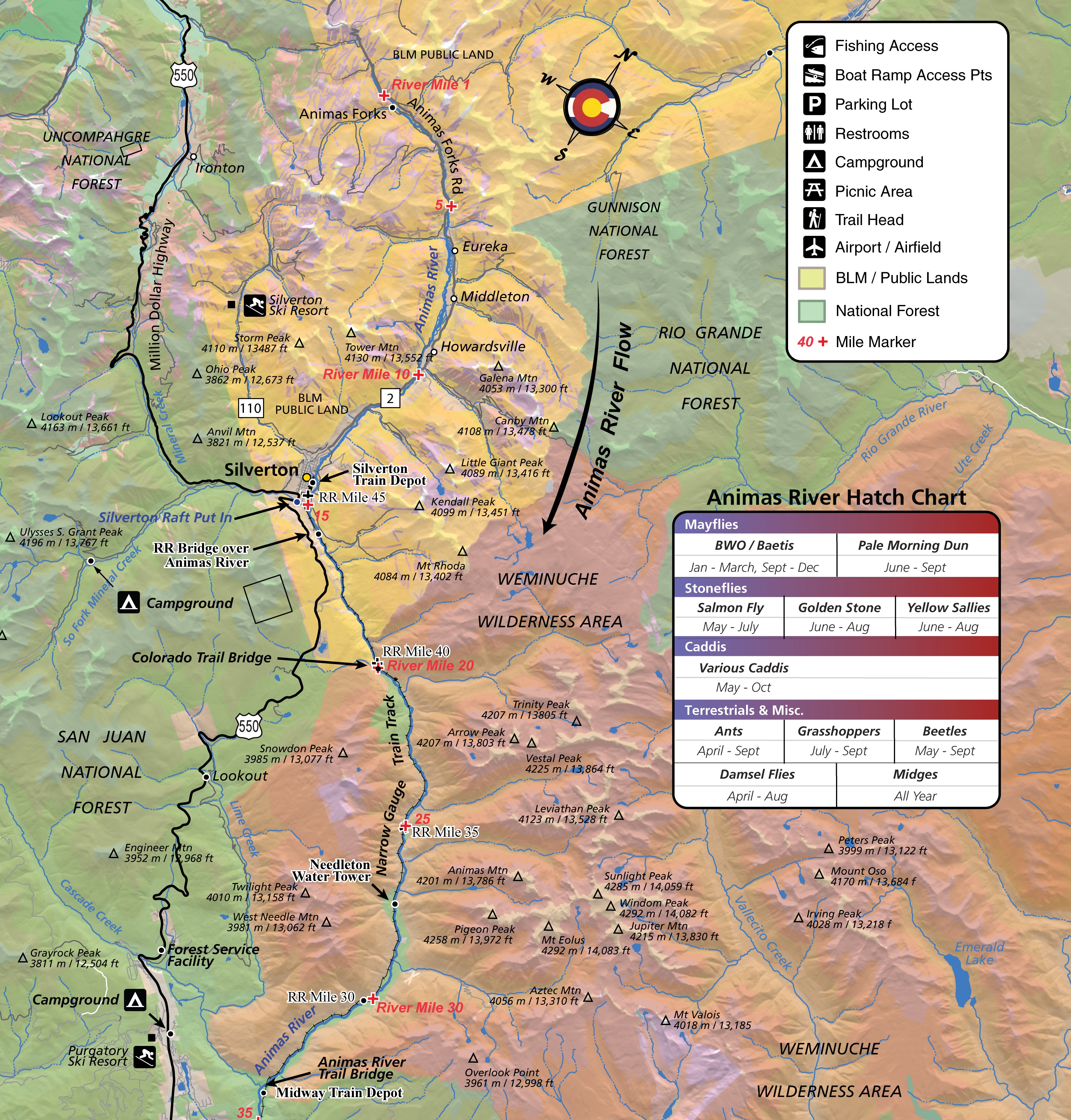 Animas River, Colorado | Fishing Map | Fly Fishing Map | Avenza Map App