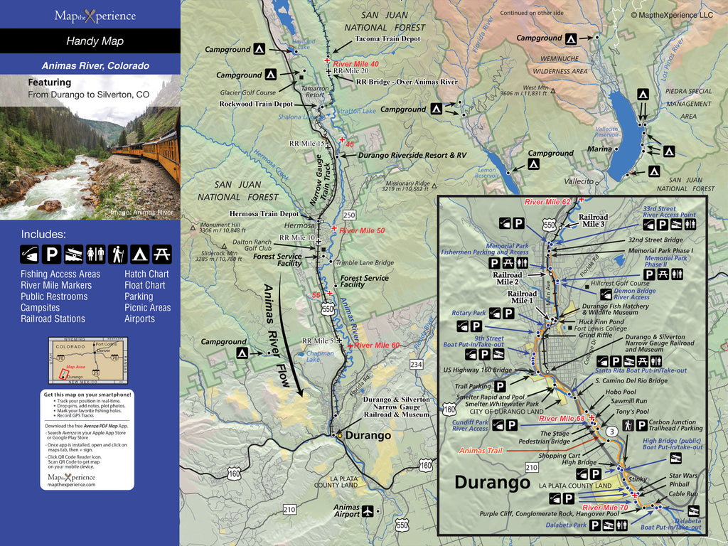 Animas River Colorado Fishing Map
