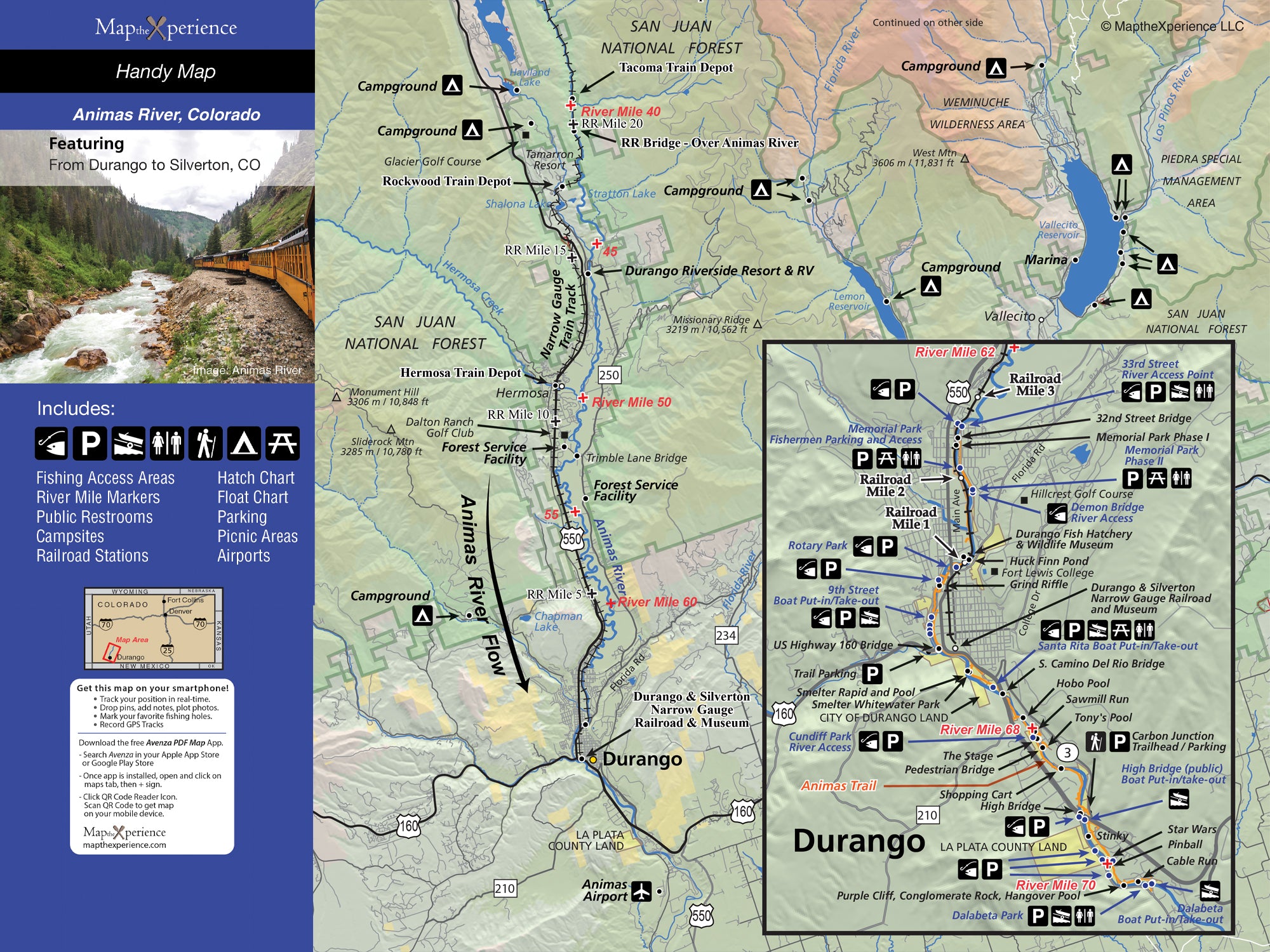 Animas River Colorado Fishing Map
