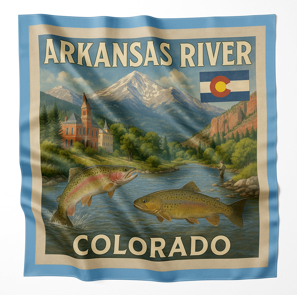 Arkansas River Colorado Microfiber Cloth Bandana