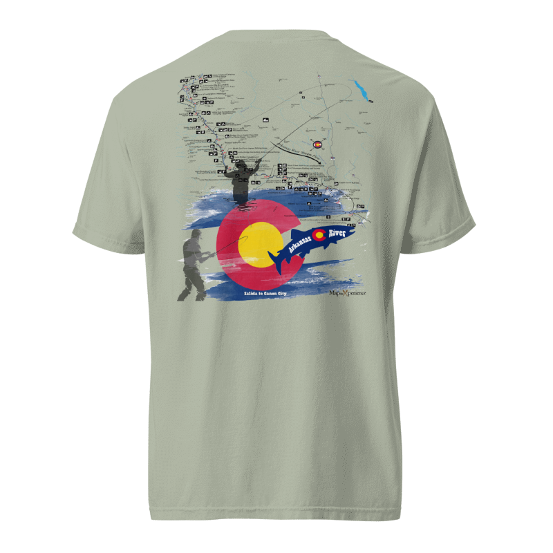 Arkansas River Lower, Colorado Performance t-shirt