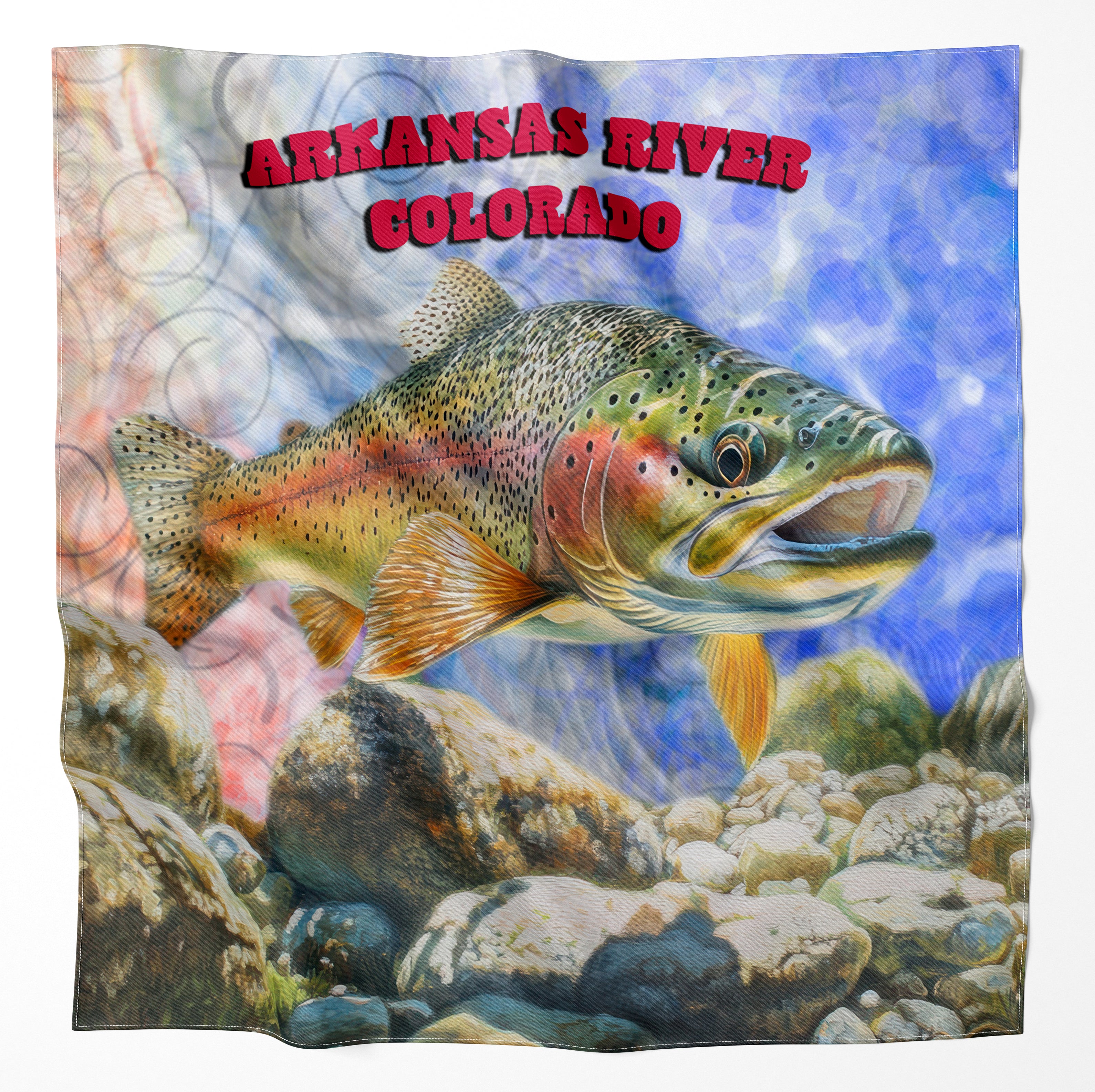 Arkansas River Colorado Microfiber Map Bandana