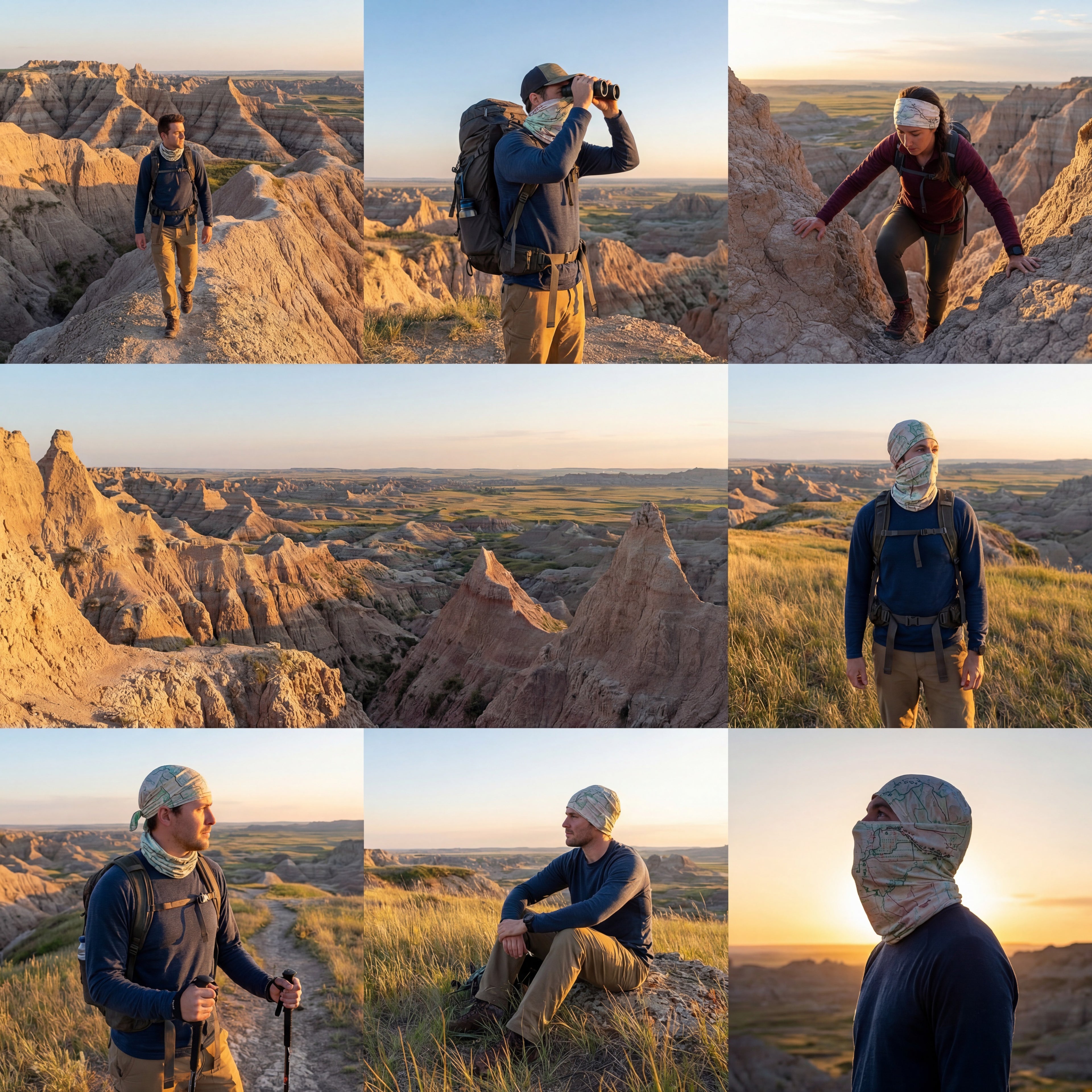 Badlands National Park Map X Guard Neck Gaiter