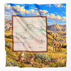 Badlands National Park – Microfiber Map Cloth Bandana