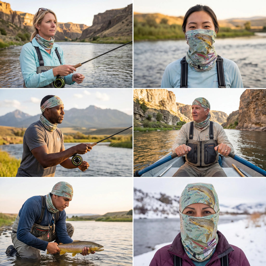 Beaverhead River Montana Map X Guard Neck Gaiter