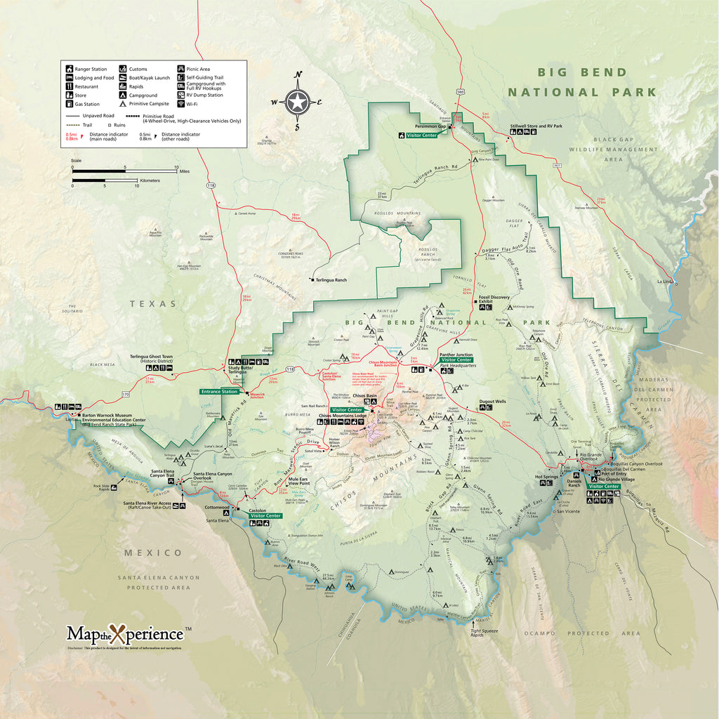 Big Bend National Park Map X Guard Neck Gaiter