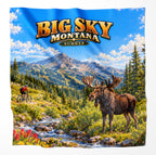 Big Sky Montana Summer Trails – Microfiber Map Cloth Bandana