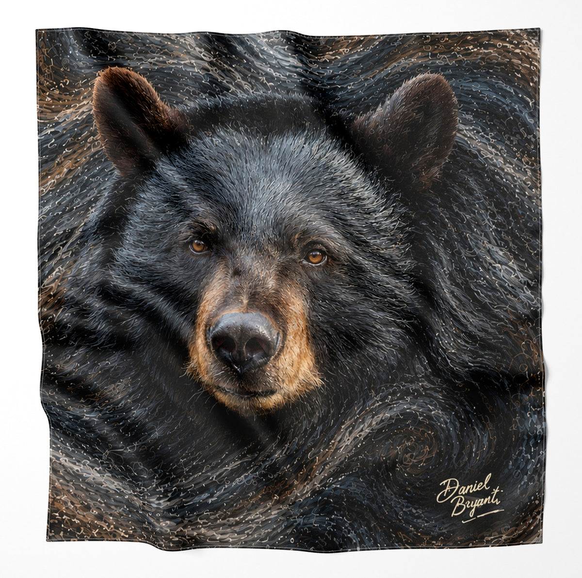 Black Bear Microfiber Cloth Bandana