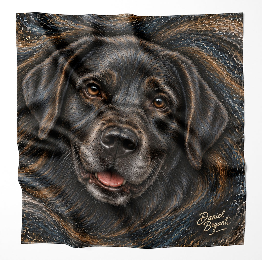 Black Labrador Retriever Microfiber Cloth Bandana