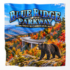 Blue Ridge Parkway North Carolina – Microfiber Map Cloth Bandana
