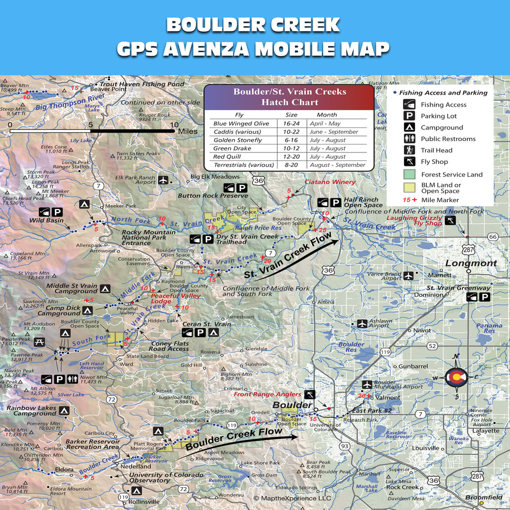Boulder Creek Colorado Mobile GPS Map