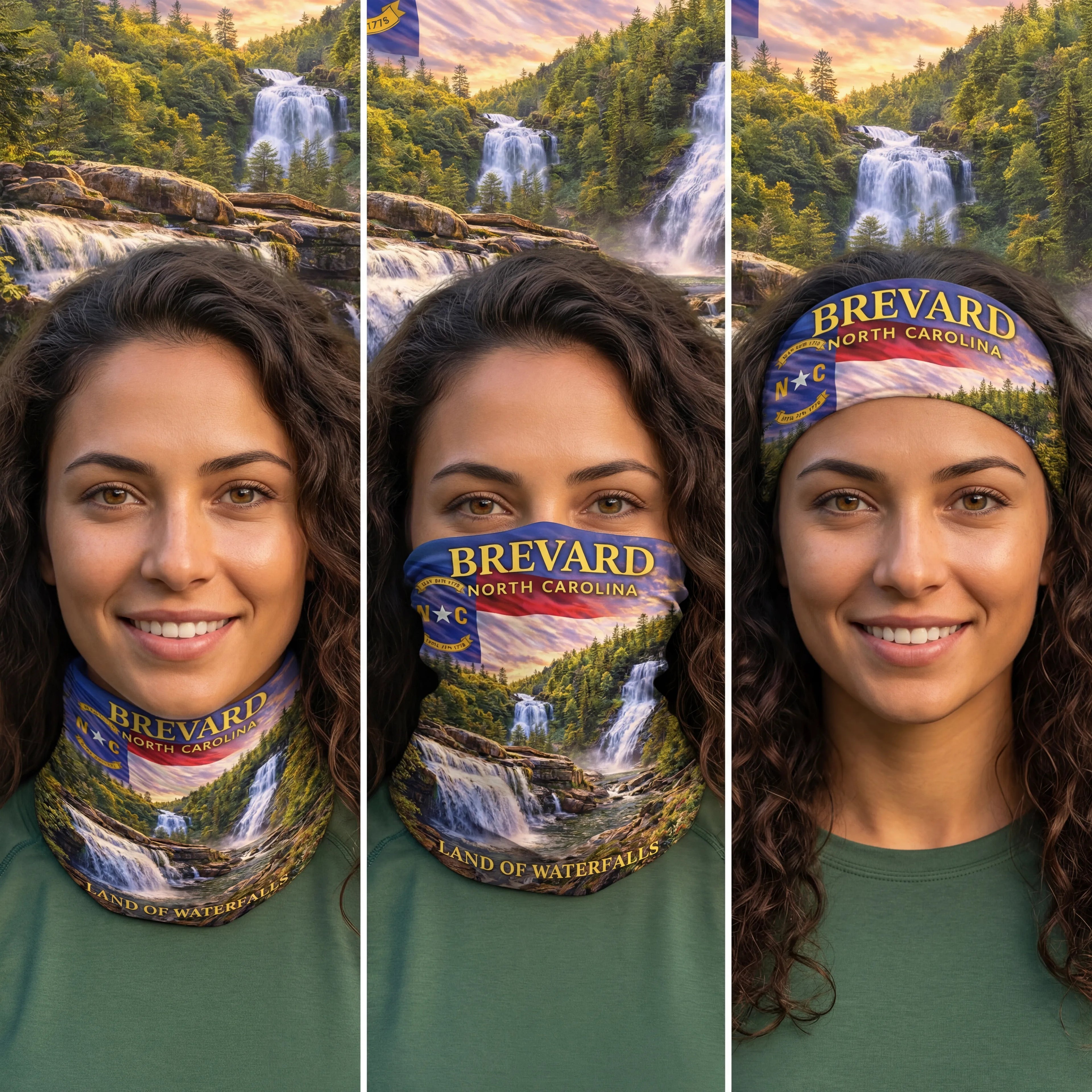 Brevard North Carolina Waterfalls X Guard Neck Gaiter