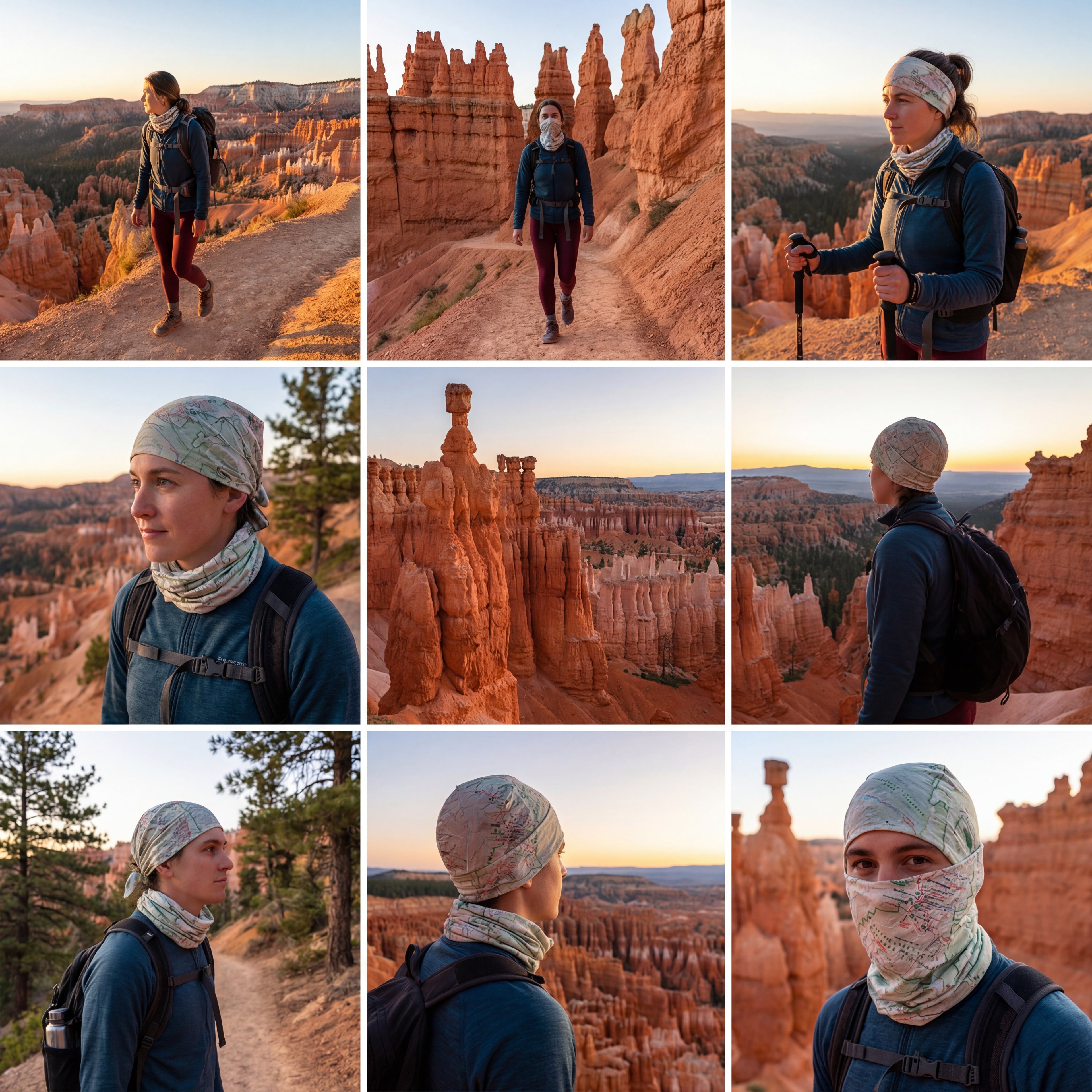 Bryce Canyon National Park Map X Guard Neck Gaiter