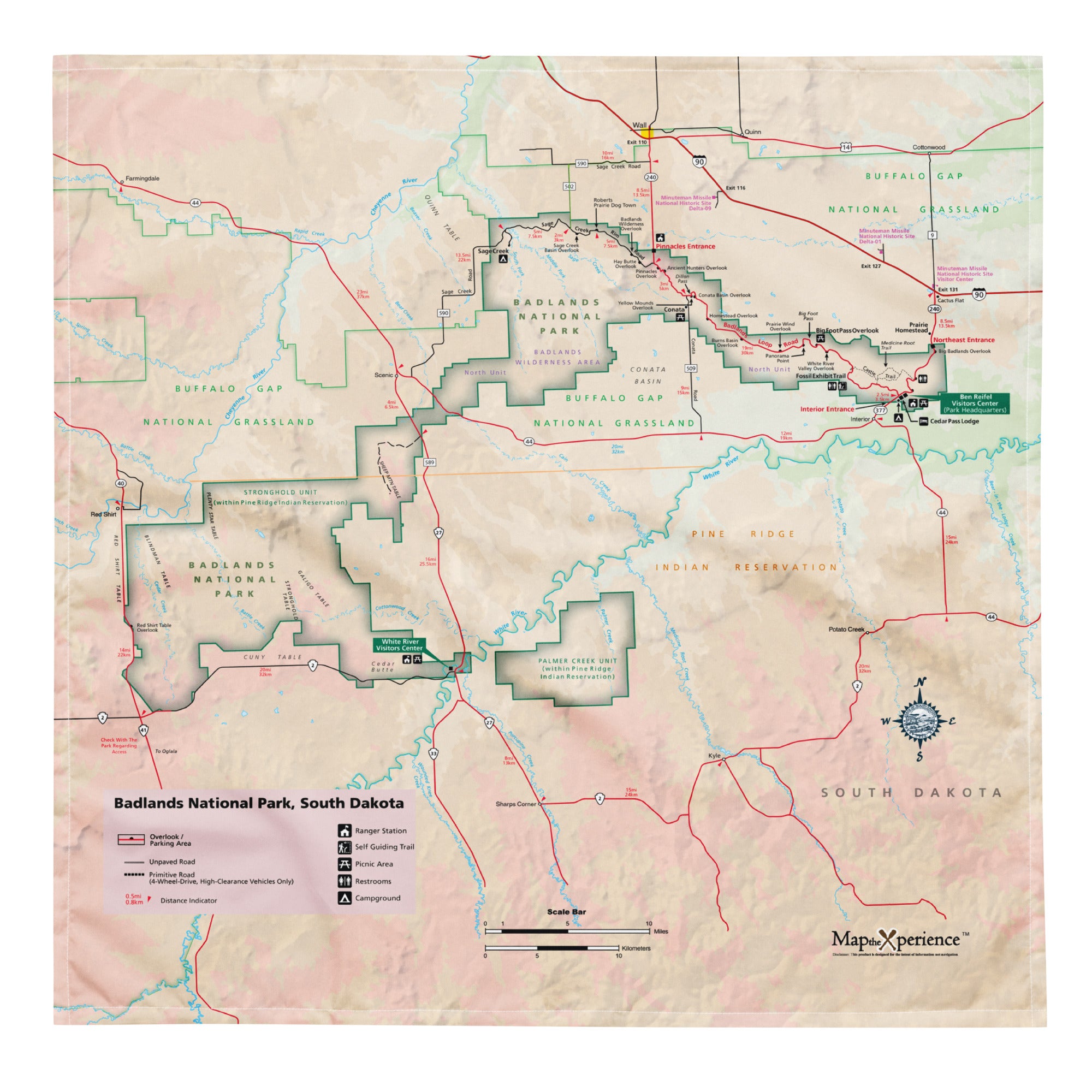 Badlands National Park Microfiber Cloth Bandana