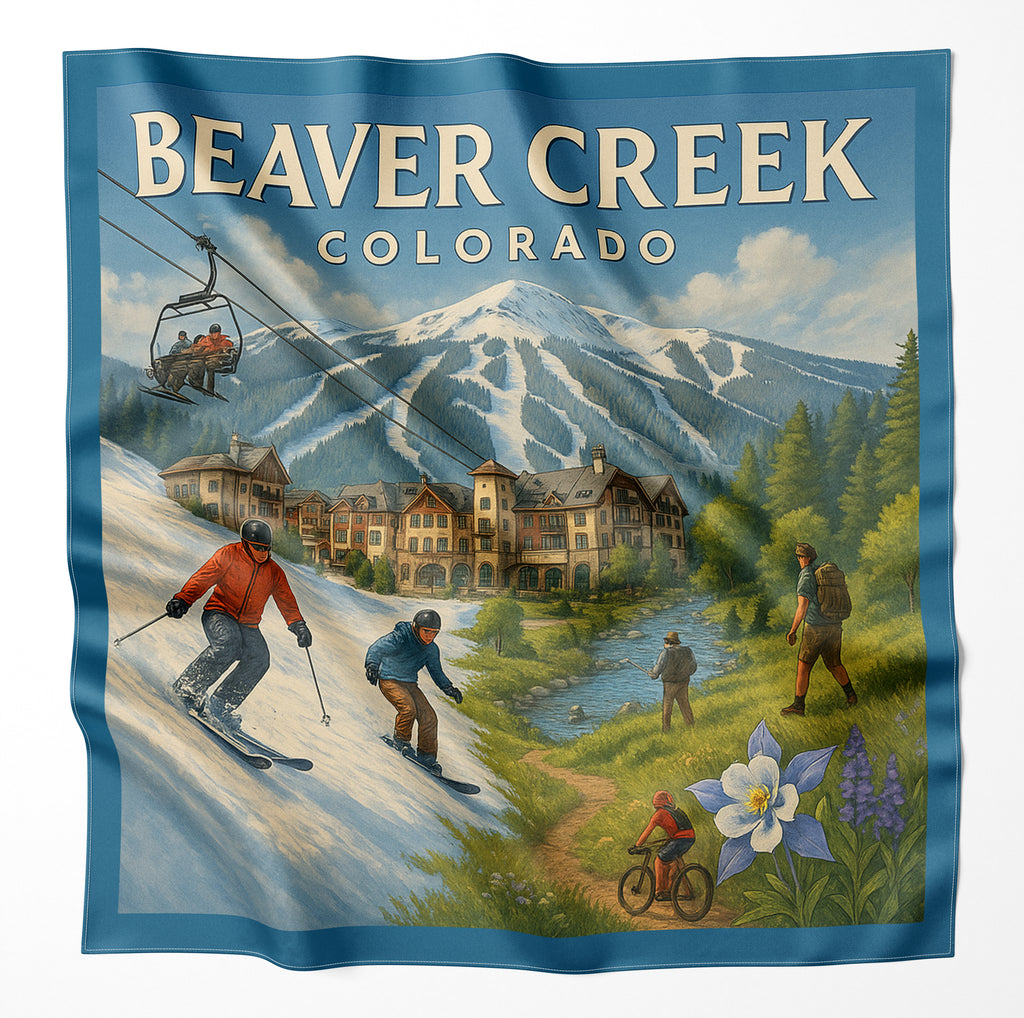 Beaver Creek Colorado Microfiber Cloth Bandana