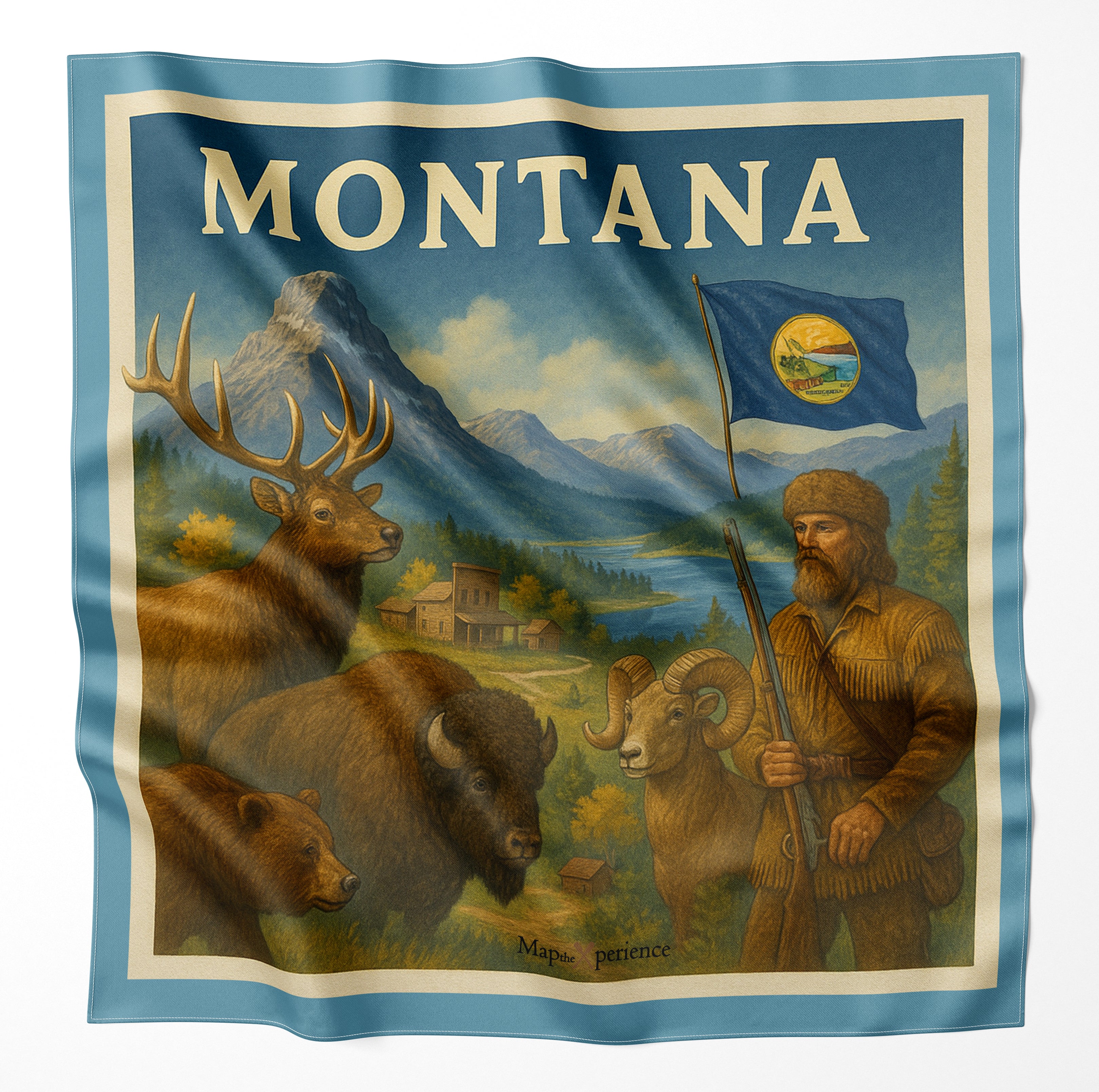 Beaverhead River Montana Microfiber Cloth Bandana