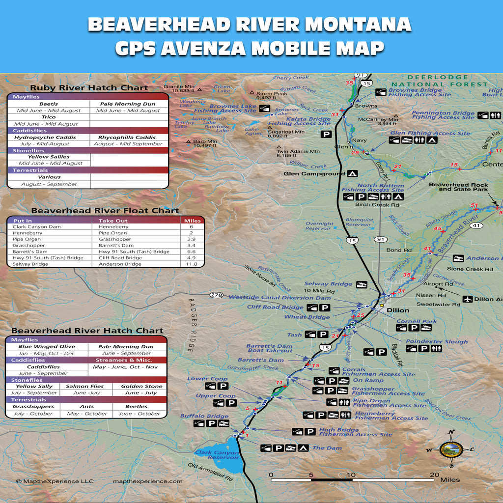 Beaverhead River Montana Mobile GPS Fishing Map