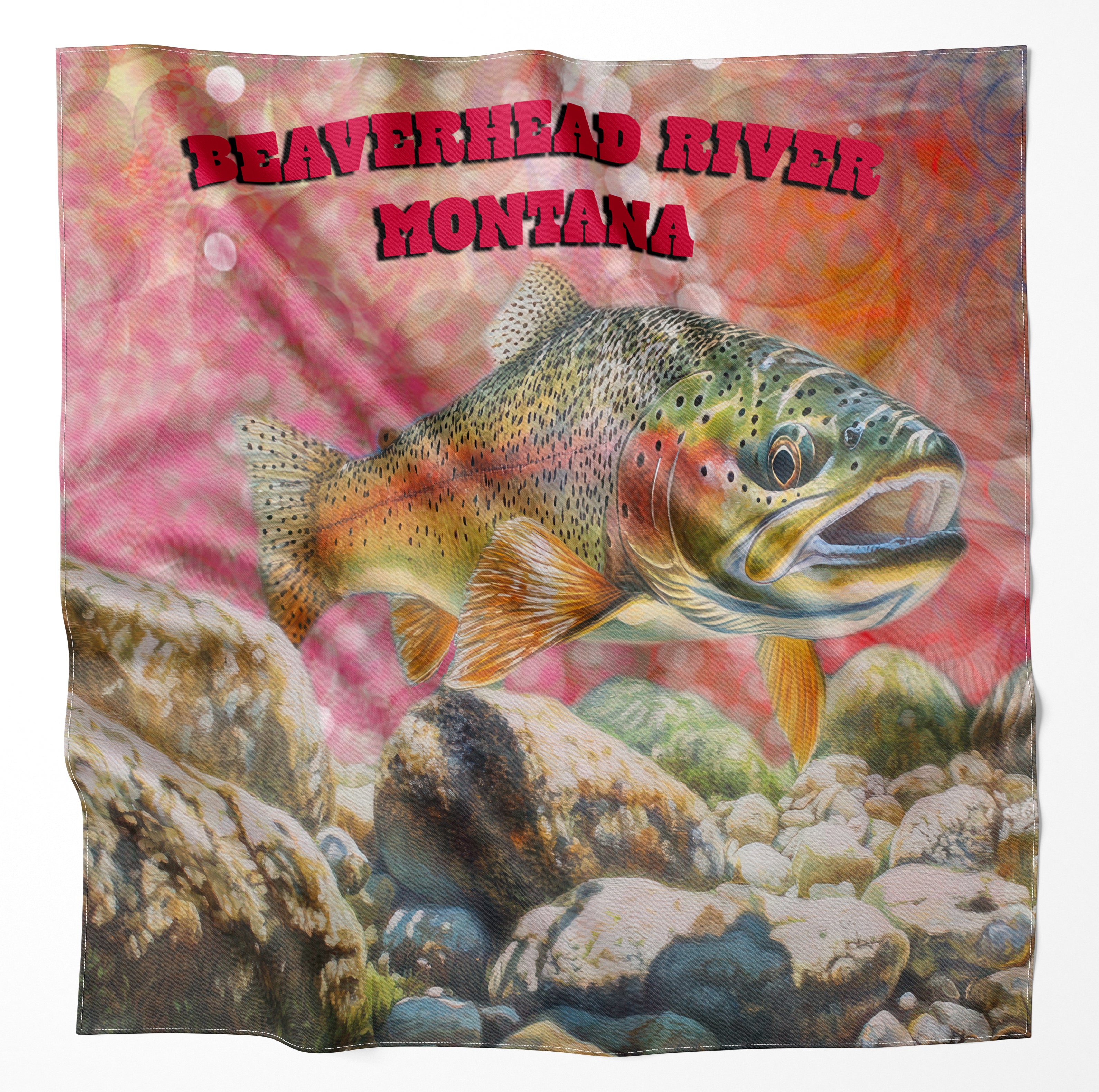 Beaverhead River Montana Microfiber Map Bandana
