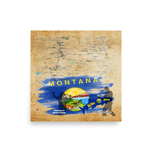 Big Hole River, Montana Map Poster | Free Mobile Map