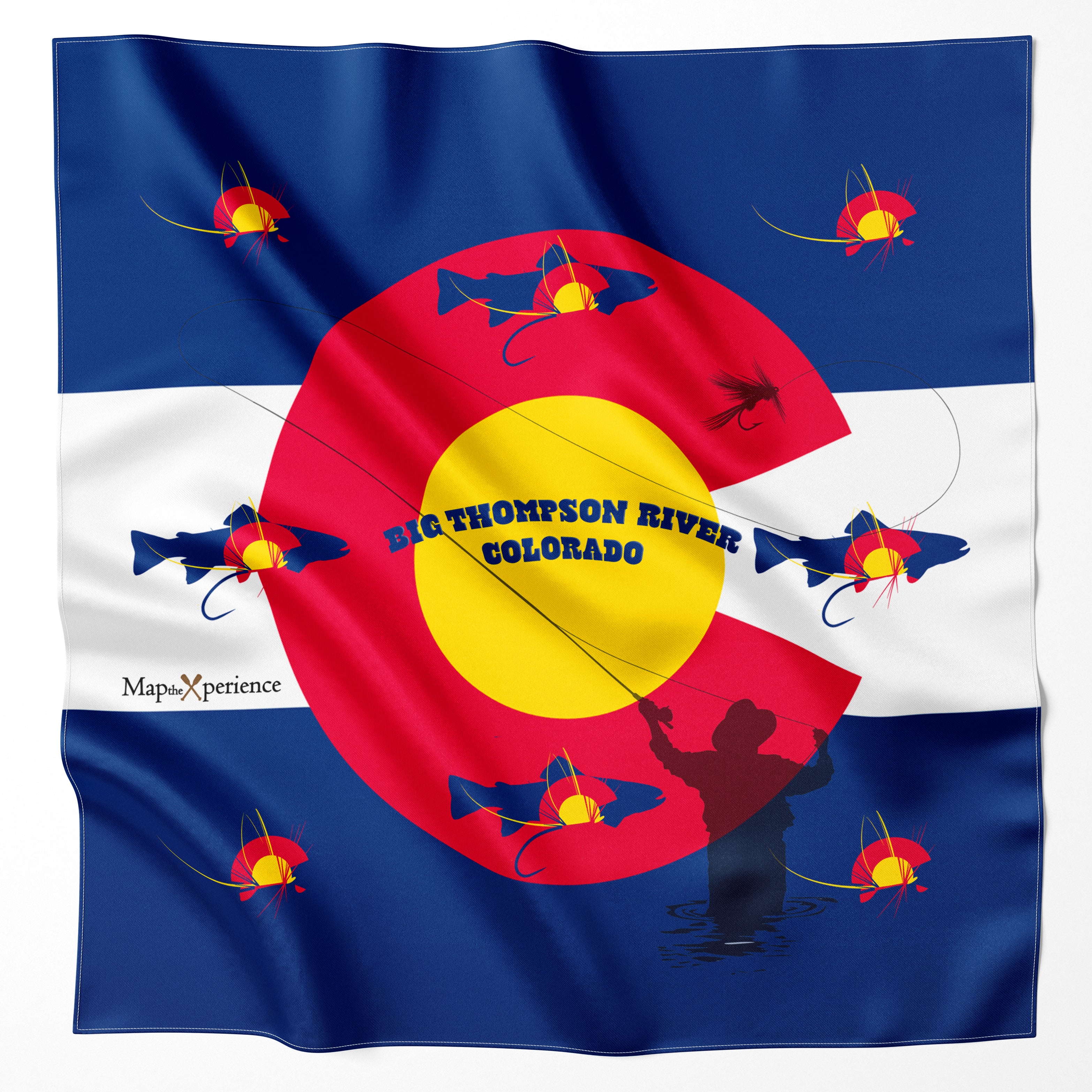 Big Thompson River, Colorado Microfiber Cloth Bandana