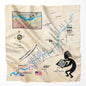 Bighorn River, Montana Microfiber Map Bandana