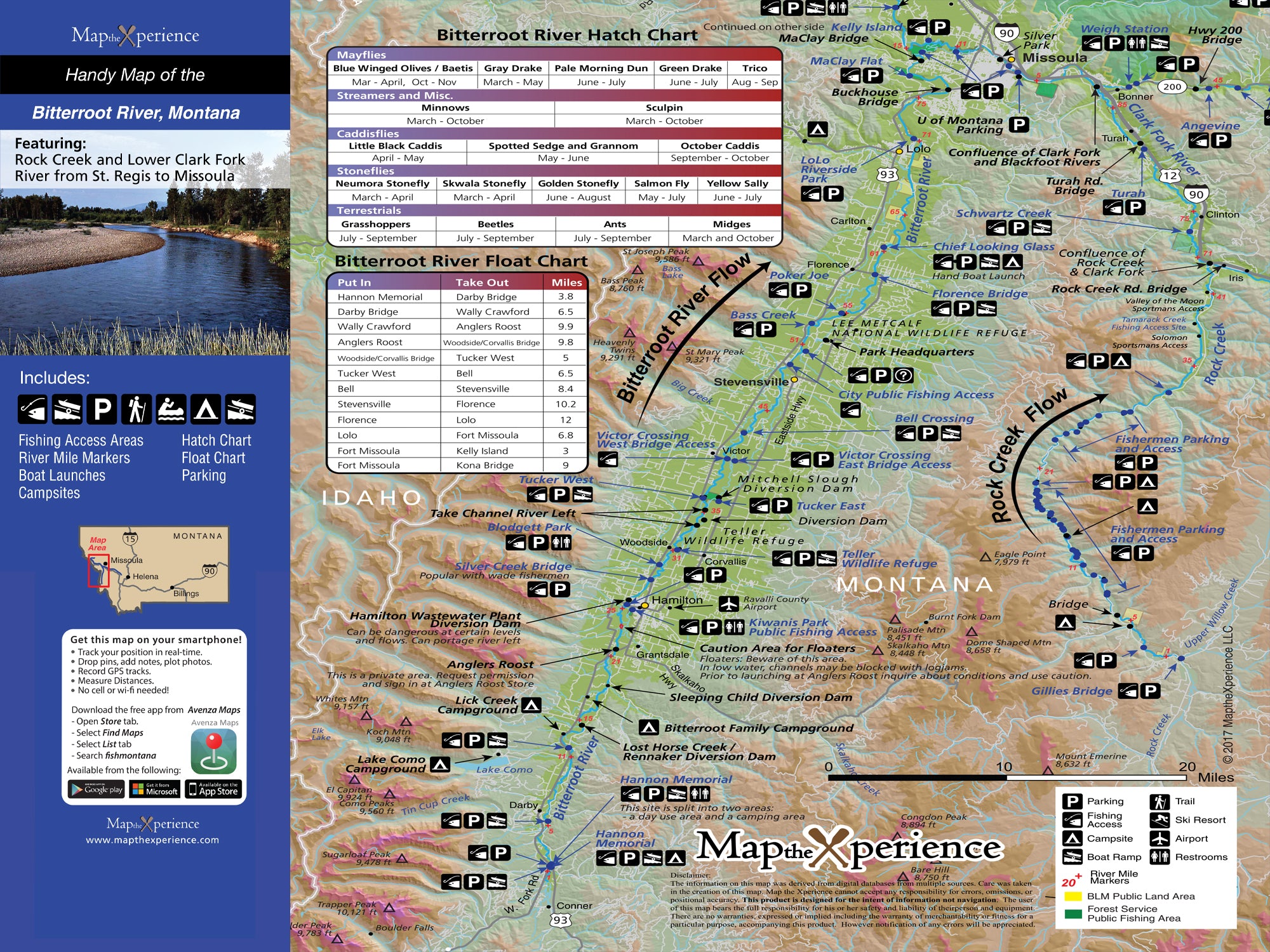 Bitterroot River Montana Fly Fishing Map | Public Access Guide