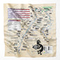 Bitterroot River, Montana Microfiber Map Bandana