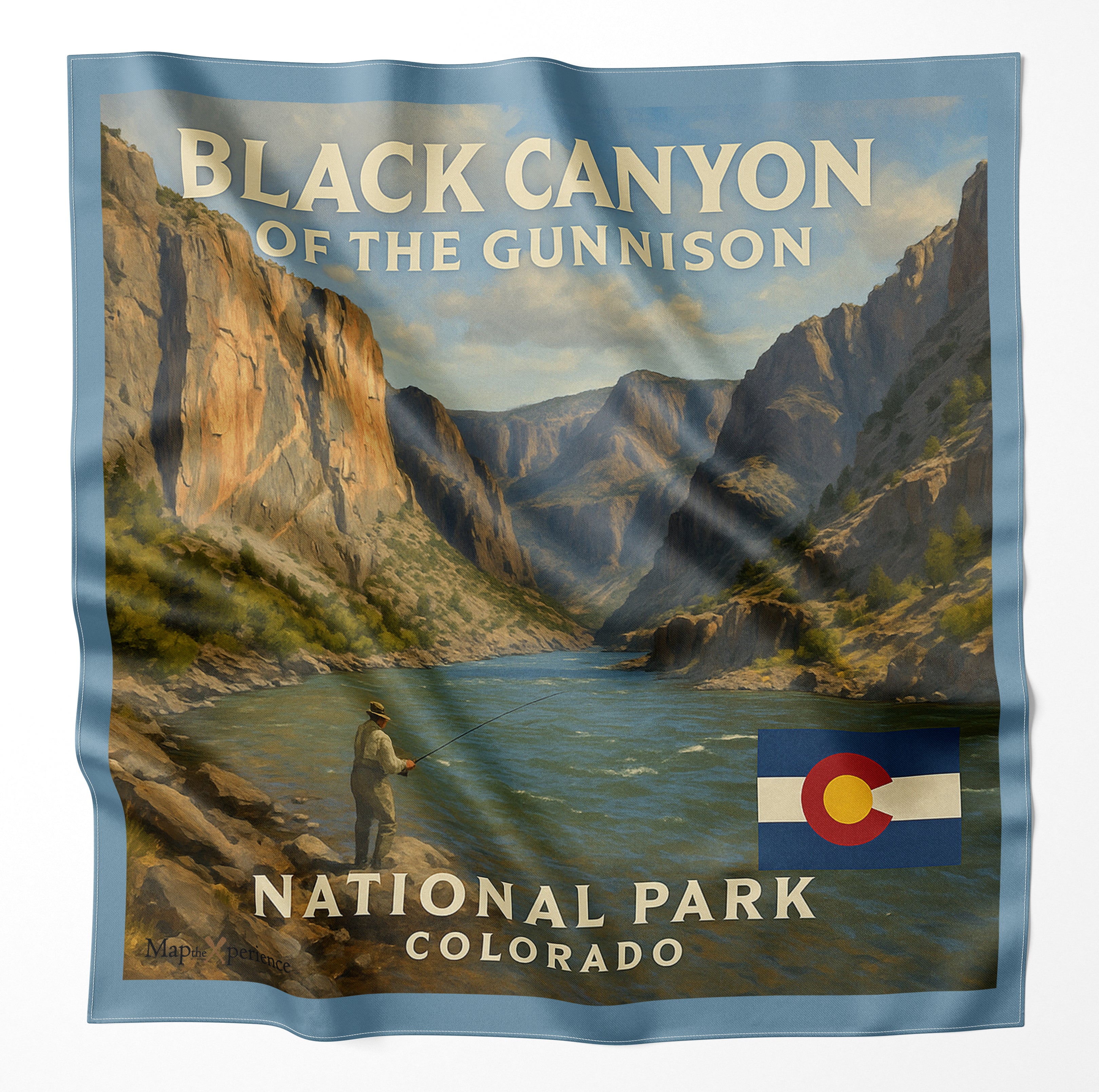 Black Canyon of the Gunnison National Park Microfiber Map Bandana