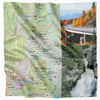 Blue Ridge Parkway, North Carolina Microfiber Map Bandana