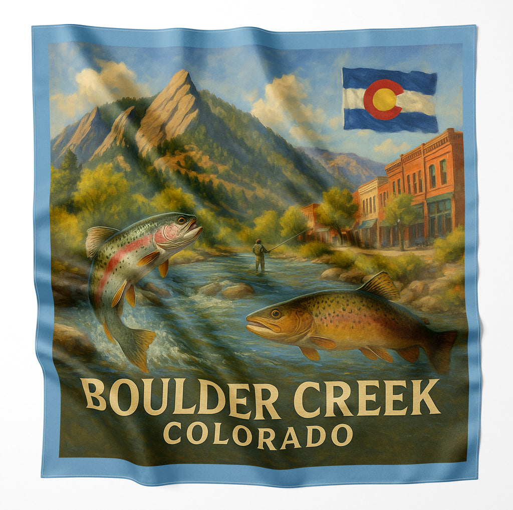 Boulder Creek Colorado Microfiber Map Bandana
