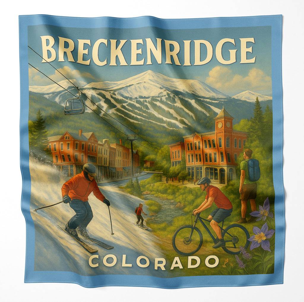 Breckenridge Colorado Microfiber Cloth Bandana