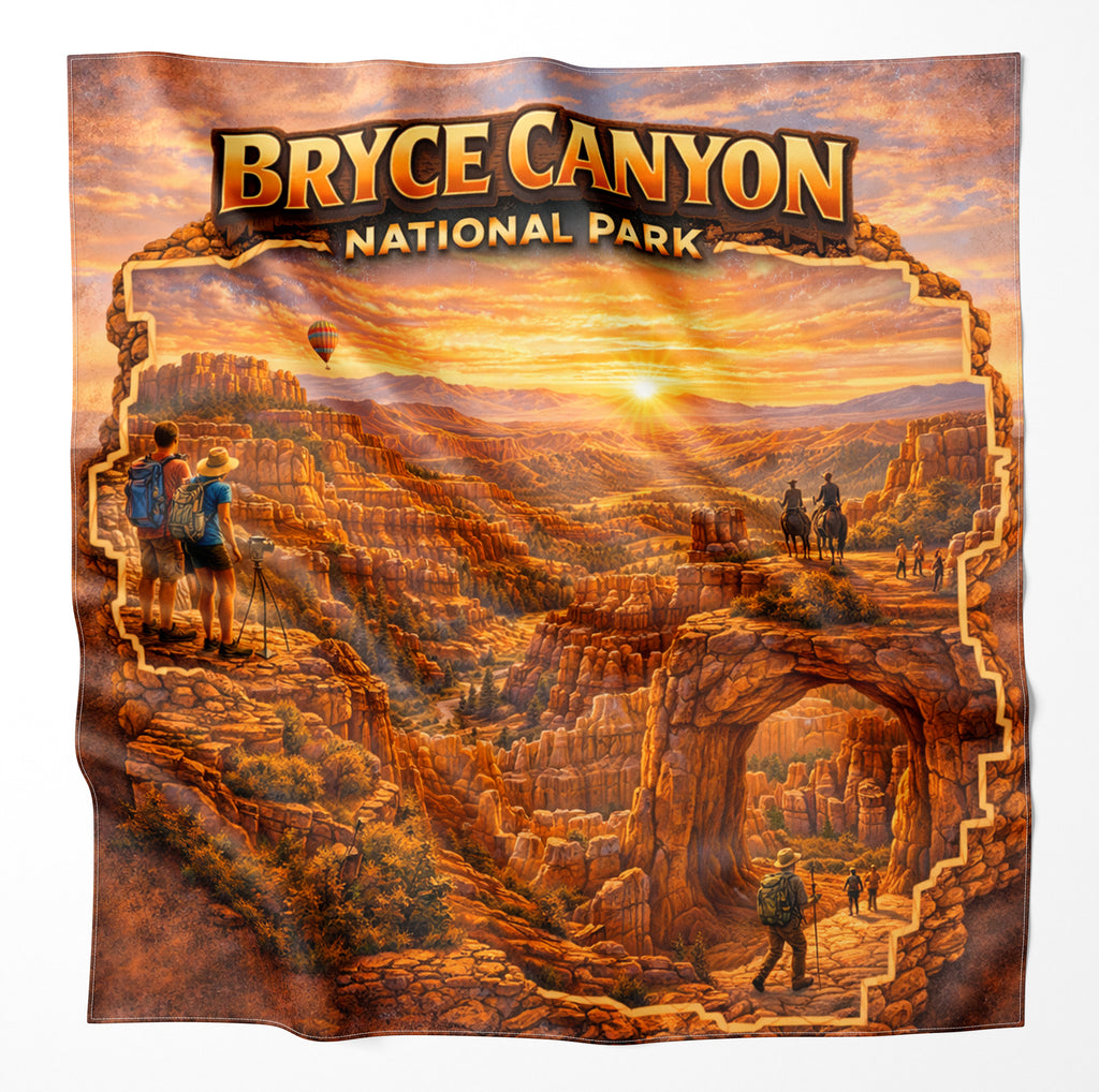 Bryce Canyon National Park – Microfiber Map Cloth Bandana