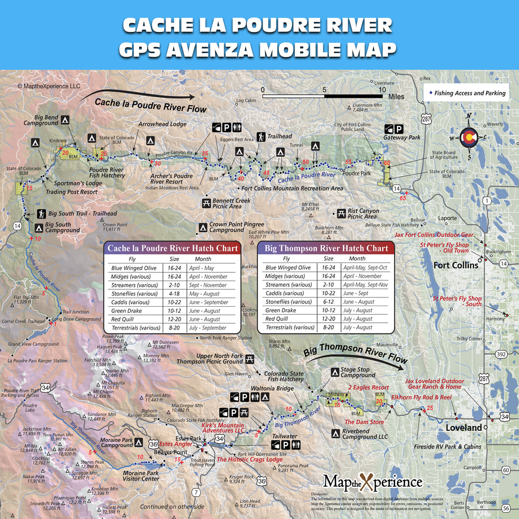 Cache la Poudre River Colorado Mobile GPS Map