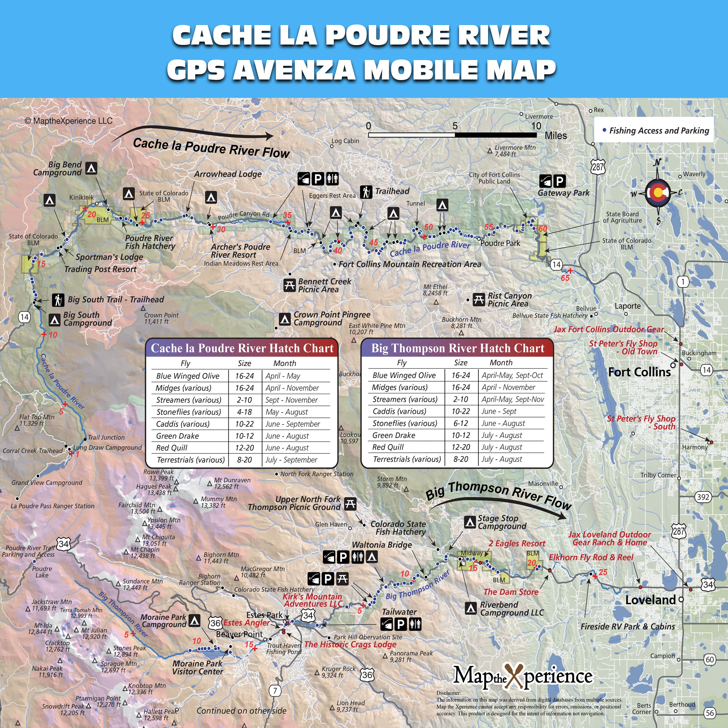 Cache la Poudre River Colorado Mobile GPS Map